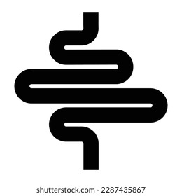 intestine simple icon vector illustration symbol design