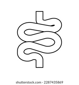 intestine simple icon vector illustration symbol design