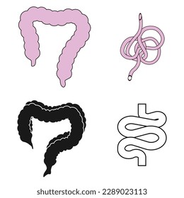 intestine simple icon vector illustration symbol design