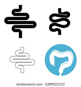 intestine simple icon vector illustration symbol design
