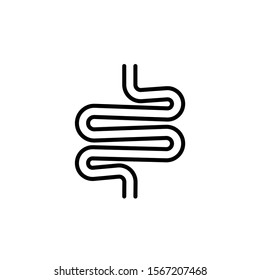 Intestine thin icon in trendy flat style isolated on white background. Symbol for your web site design, logo, app, UI. Vector illustration, EPS