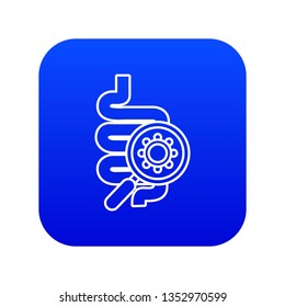 Intestine virus icon blue vector isolated on white background