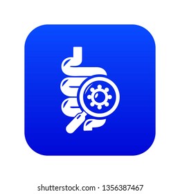 Intestine virus icon blue vector isolated on white background
