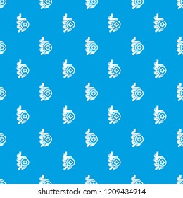 Intestine virus pattern vector seamless blue repeat for any use