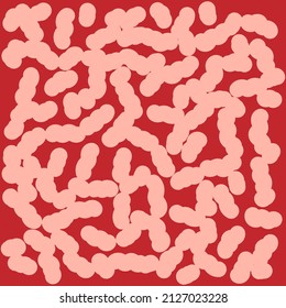 Intestine or worms pattern. Vector illustration.