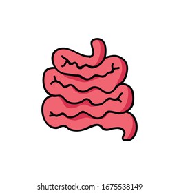 intestines doodle icon, vector illustration