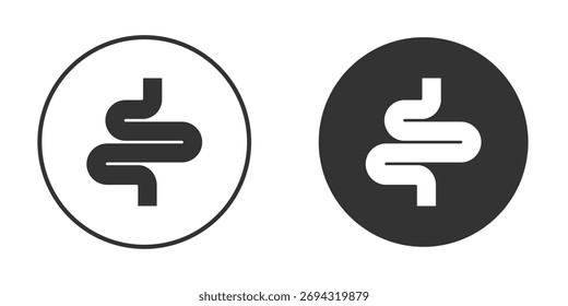 Darm-Symbol Doodle-Vektoren, Vektorgrafik
