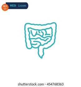  Intestines icon flat.