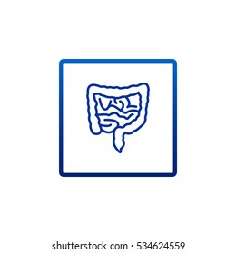  Intestines icon flat.