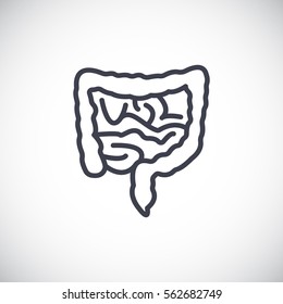  Intestines icon flat.