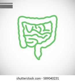  Intestines icon flat.