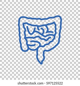  Intestines icon flat.