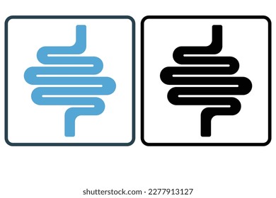 Intestines icon illustration. icon related to internal organ. Solid icon style. Simple vector design editable