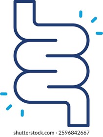 Intestines Icon Line Color Vector Illustration