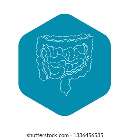 Intestines icon. Outline illustration of intestines vector icon for web