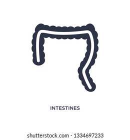intestines icon. Simple element illustration from medical concept. intestines editable symbol design on white background. Can be use for web and mobile.