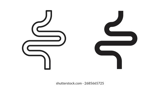 Símbolo de vetor simples de ícone de intestinos