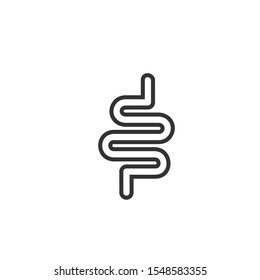 Intestines icon template color editable. Intestines symbol vector sign isolated on white background.