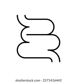 Intestines icon Thin line vector