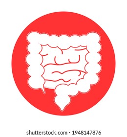 Icono de Intestines en estilo plano de moda. Símbolo del diseño del sitio web, logotipo, aplicación, interfaz de usuario