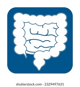 Intestines icon in trendy flat style. Symbol for your web site design, logo, app, UI