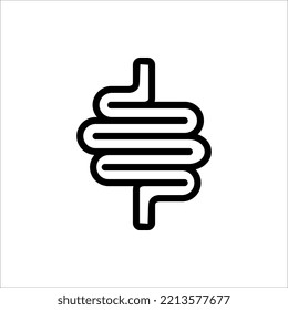 Intestines icon vector, digestion system symbol.