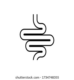 Vector de icono de Intestines, color del símbolo del sistema digestivo editable en fondo blanco
