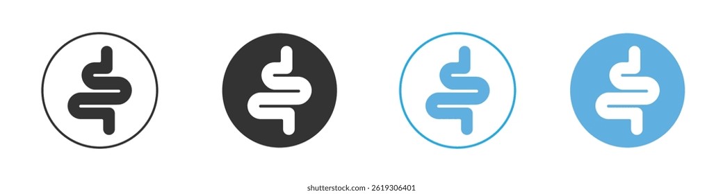 Intestines icon Vector Graphic set