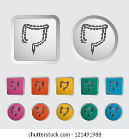 Intestines icon. Vector illustration.