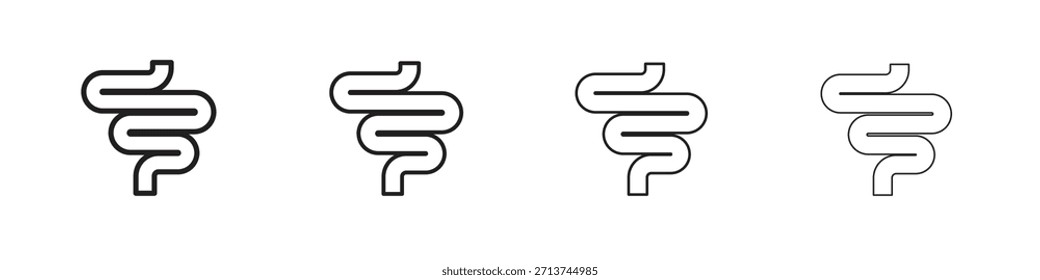 Intestines icon. Vector isolated pictograms.