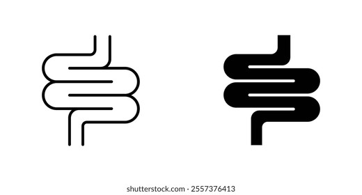 Intestines Icon vector. liner and flat style icons set.