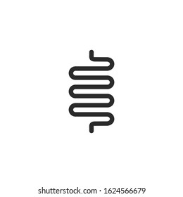 Intestines Icon vector sign isolated for graphic and web design. intestine organ symbol template color editable on white background.