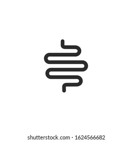 Intestines Icon vector sign isolated for graphic and web design. intestine organ symbol template color editable on white background.