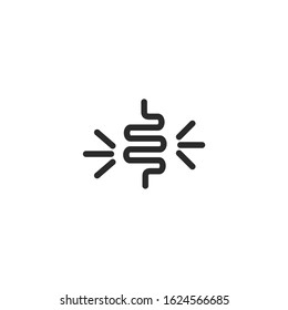 Intestines Icon vector sign isolated for graphic and web design. intestine organ symbol template color editable on white background.
