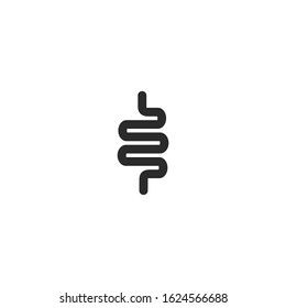 Intestines Icon vector sign isolated for graphic and web design. intestine organ symbol template color editable on white background.