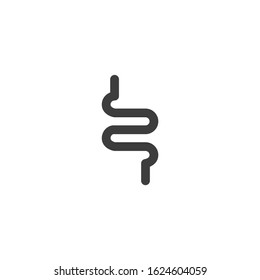Intestines Icon vector sign isolated for graphic and web design. Intestines symbol template color editable on white background.