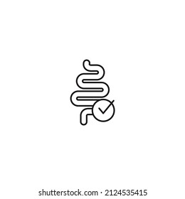 Intestines icons  symbol vector elements for infographic web