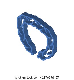 Intestines isometric left top view 3D icon