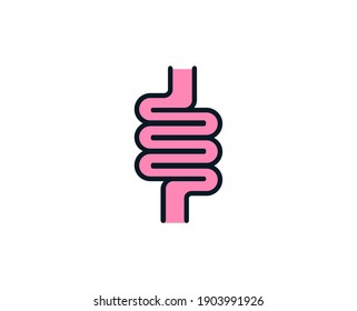 Intestines line icon. High quality outline symbol for web design or mobile app. Thin line sign for design logo. Color outline pictogram on white background