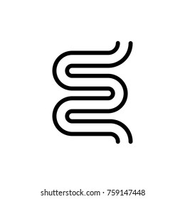 Intestines line icon. High quality black outline logo for web site design and mobile apps. Vector illustration on a white background.