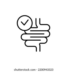 Intestines line icon. Simple element illustration. Intestines concept outline symbol design.