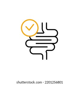 Intestines line icon. Simple element illustration. Intestines concept outline symbol design.