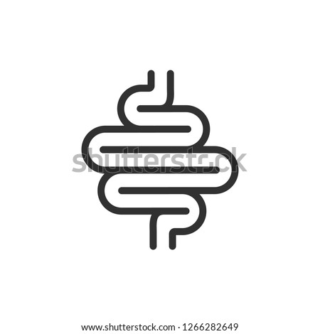 Intestines. linear icon. Line with editable stroke