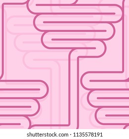 Intestines pattern seamless. digestive tract bacground. Human gut texture. Vector illustration
