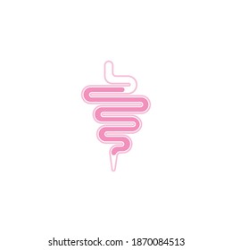 intestines symbol for digestive logo vector icon illustration design 