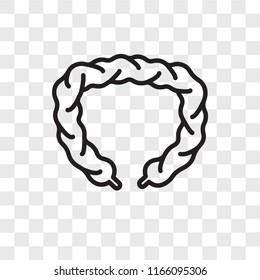 Intestines vector icon isolated on transparent background, Intestines logo concept