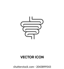 Intestines vector icon. Modern, simple flat vector illustration for website or mobile app.Gut or human internal organ symbol, logo illustration. Pixel perfect vector graphics