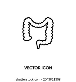 Intestines vector icon. Modern, simple flat vector illustration for website or mobile app.Gut or human internal organ symbol, logo illustration. Pixel perfect vector graphics