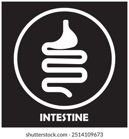 design de símbolo de ilustração de vetor de intestinos