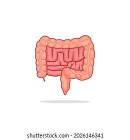 intestino ilustración de la población vectorial aislada en el fondo blanco